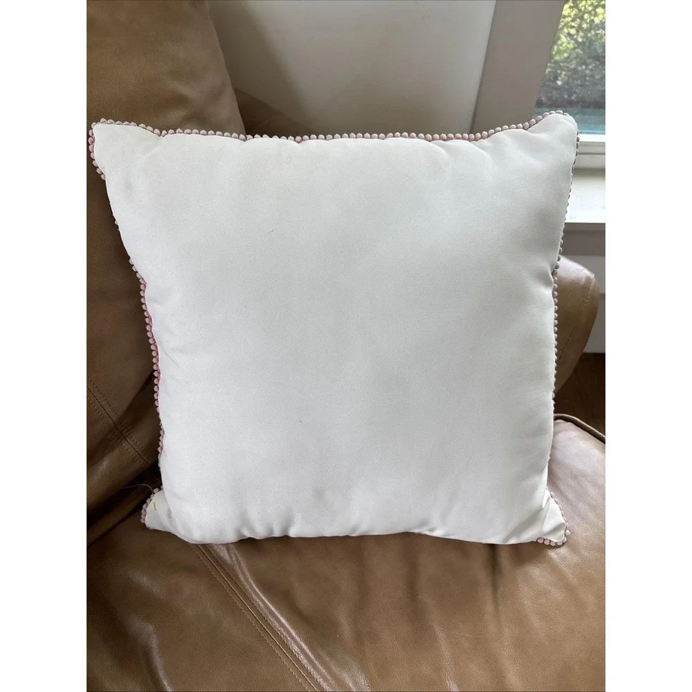 Pier 1 Imports Decorative Coastal Throw Pillows Lot Of 2 Starfish Coral Tan EUC‎
